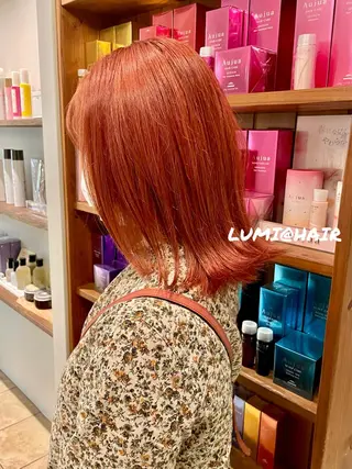 ミディアム カラー 渡辺 瑠美のヘアスタイル
