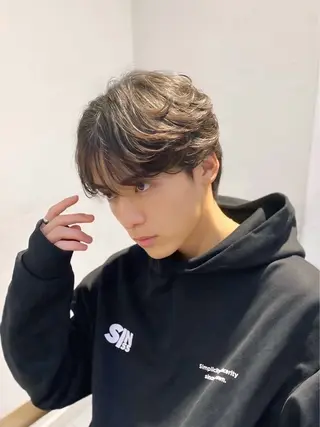 ショート パーマ メンズ 韓国ヘア/ニュアンス パーマ　kaitoのヘアスタイル