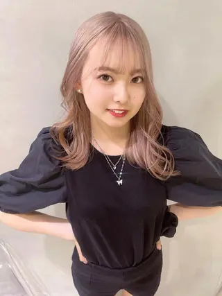 セミロング カラー 心斎橋/ブリーチ minamiのヘアスタイル