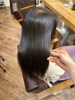 セミロング パーマ little広島所属・縮毛矯正/髪質改善 矢川 純のヘアスタイル