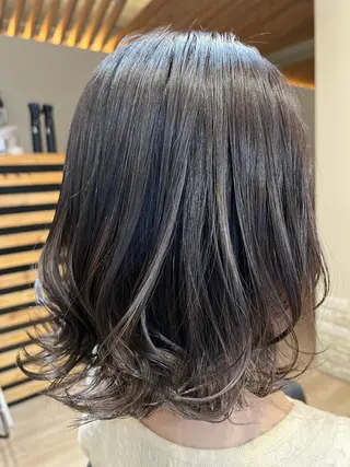 セミロング カラー 関口 友行のヘアスタイル