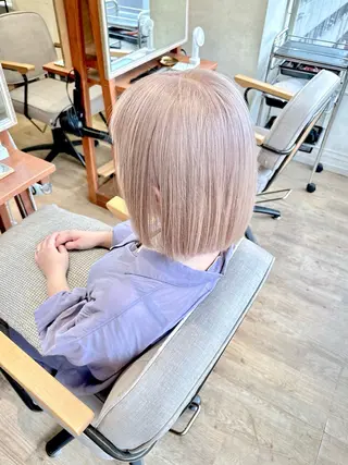 ミディアム neuf所属・ケアブリーチ 髪質改善/池袋のヘアスタイル
