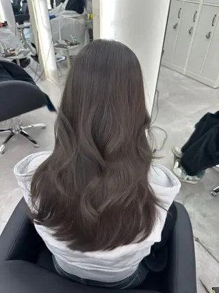 ロング カラー なんば/透明感カラー 韓国ヘア/田之上千尋のヘアスタイル