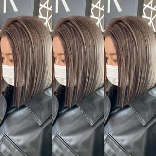 ミディアム カラー 💜ハイトーン💛 マジカルかいちゃんのヘアスタイル