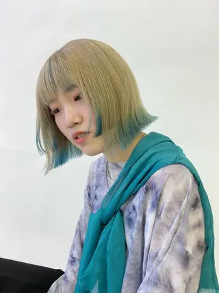 ショート COCOLOeAST所属・yumeno🫧 ハイトーン/ボブ🕊のヘアスタイル