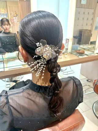 ミディアム ヘアアレンジ 無料カットモデル/ セット/COCOKAのヘアスタイル