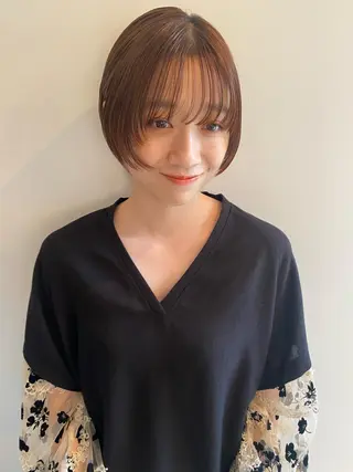 ショート riria/ボブ /ブラウンカラー🎀のヘアスタイル
