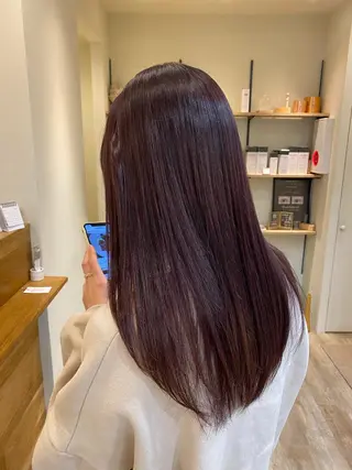 ロング カラー マツエク・マツパ SOLO所属・奈良 彩華のヘアスタイル