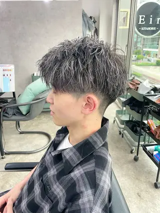 カラー パーマ メンズ eir心斎橋店所属・エビスザキレン／メン ズ／心斎橋🌳のヘアスタイル
