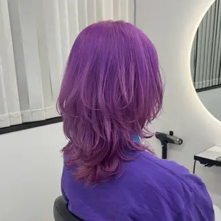 セミロング カラー Ren. 🦋デザインカラーのヘアスタイル