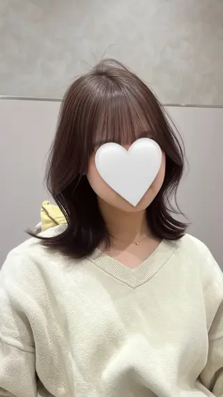 セミロング 透明感カラー/似合わ せ前髪/柴田礼空のヘアスタイル
