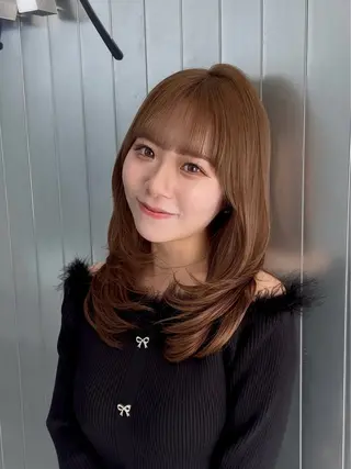 ミディアム ガーリーstyle ❤︎misaki🏹のヘアスタイル