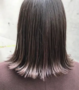 ミディアム カラー ヘアアレンジ ブリーチなしで透明感 艶カラー【Ryo】のヘアスタイル