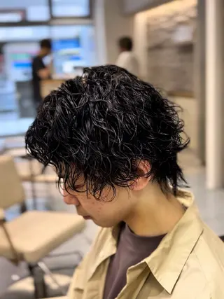 ミディアム パーマ メンズ 🔮メンズ縮毛矯正 メンズパーマ💎竹永のヘアスタイル