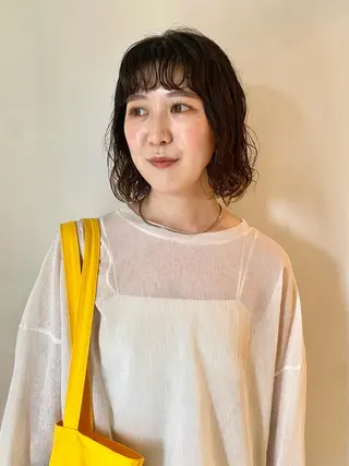 ミディアム パーマ Tomoka🐶🌟 似合わせカット✂︎のヘアスタイル