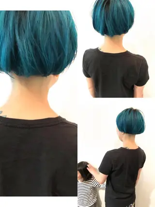 ショート カラー 平川 友希子のヘアスタイル