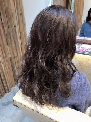 ロング カラー パーマ ヘアアレンジ メンズ キッズ マツエク・マツパ Luela堅田所属・田中 裕士のヘアスタイル