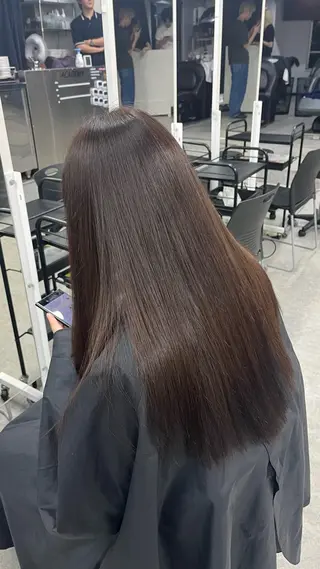 ロング カラー ヘアアレンジ 韓国ヘア/赤み消し /大人透明感🫧のヘアスタイル