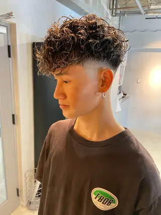ミディアム カラー パーマ ヘアアレンジ メンズ メンズ特化 しゅうへいのヘアスタイル