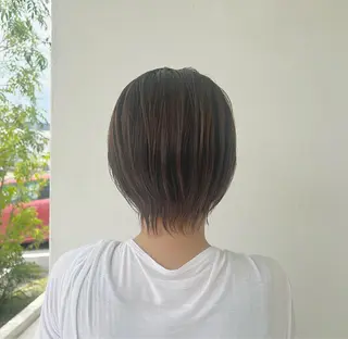 ショート 切りっぱなしボブ 👩🏼ミニボブのヘアスタイル