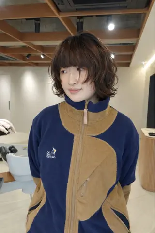 カラー kakeru/ボブ パーマ/レイヤーのヘアスタイル