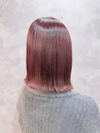 ミディアム encount by mahalo 千葉所属・加賀文乃/ハイトーン /艶カラー/派手髪のヘアスタイル