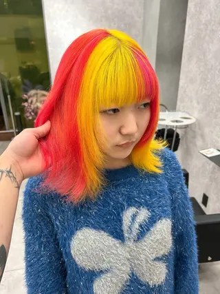 ミディアム カラー ナチュラル・ハイトー ン🏆HINOKIのヘアスタイル