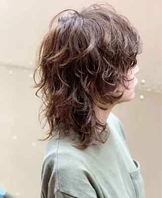 ミディアム パーマ 坂上 立のヘアスタイル