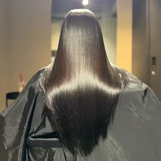 ロング パーマ ブリーチなしカラー I 髪質改善Ⅰたつやのヘアスタイル