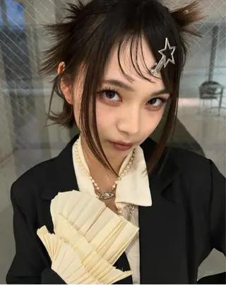 ショート カラー ヘアアレンジ 似合わせ🎀🫧/ ハイトーン🫧渋谷のヘアスタイル