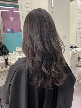 セミロング カラー 齋藤 椋哉のヘアスタイル