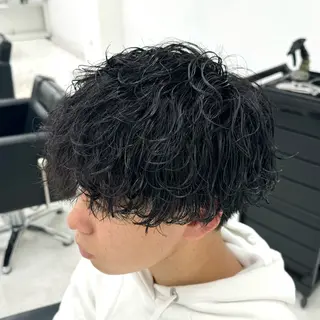 ショート パーマ メンズ 柏メンズカットパーマ NO.1タイチのヘアスタイル
