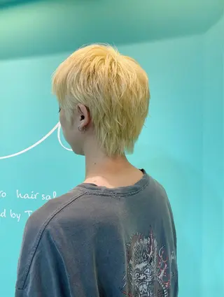 メンズ mana/メンズ/ ヘアセット/ブリーチのヘアスタイル