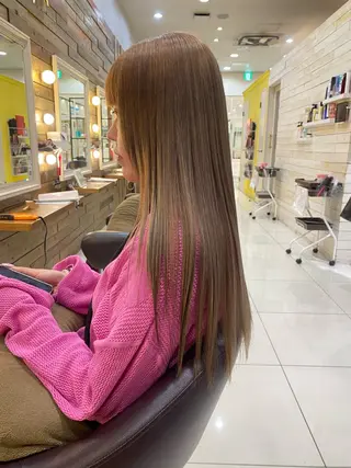 ロング カラー riho/ブリーチ/ デザインカラー/辻堂のヘアスタイル