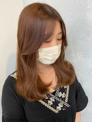 ロング カラー ヘアアレンジ 【艶髪×韓国風】 毛流れ職人 RYOのヘアスタイル