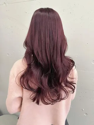 カラー セミロング 韓国ヘア♡🇰🇷 暖色♡透明感カラー✨のヘアスタイル