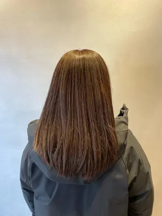 ロング カラー 森 遥菜のヘアスタイル