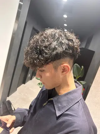 ショート パーマ メンズ 【メンズサロン】 BLUCK 横浜のヘアスタイル