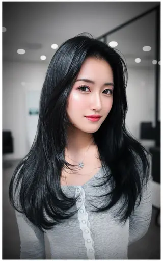 ロング カラー レイヤー/髪質改善 /透け感カラー/艶髪のヘアスタイル