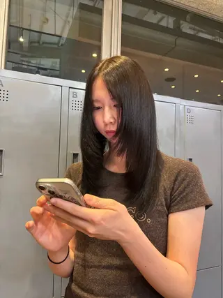 セミロング ☘️かわいいハイトー ン☘️nonokaのヘアスタイル