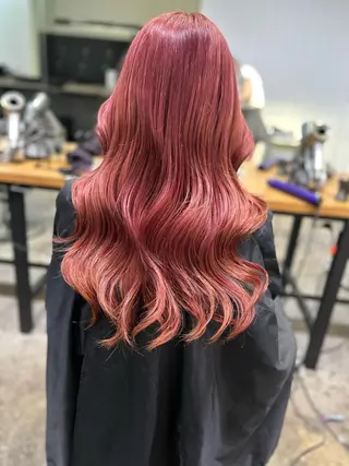 ロング カラー 縮毛矯正 宮本晃成のヘアスタイル