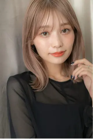 ミディアム カラー ヘアアレンジ 🫧艶髪🫧髪質改善 🩶石川真歩🩶のヘアスタイル