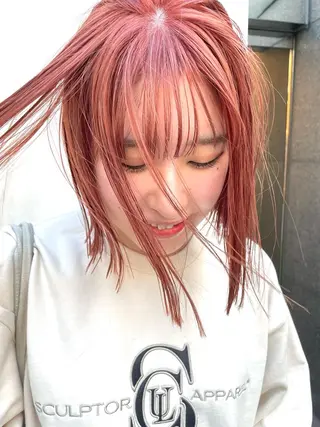 ミディアム カラー パーマ ヘアアレンジ メンズ キッズ ネイル マツエク・マツパ tatsumi/ボブ ウルフ/レイヤーのヘアスタイル