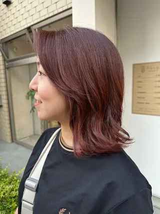 セミロング カラー 女性に人気♪ はやしほのかのヘアスタイル