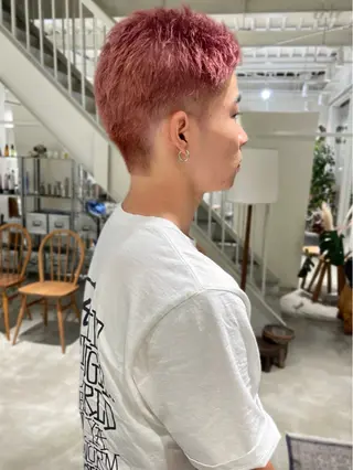 ショート カラー メンズ 林 千聖のヘアスタイル