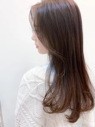 セミロング カラー パーマ モリシュンスケ /レイヤー/髪質改善のヘアスタイル