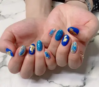 ロング ネイル Q Free nailsのネイルデザイン