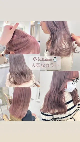 ミディアム カラー ヘアアレンジ 梅津 光帆のヘアスタイル