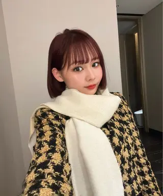 ショート カラー 莉乃/縮毛矯正/髪質 改善/艶カラーのヘアスタイル