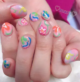 ネイル まるみ ♡のネイルデザイン